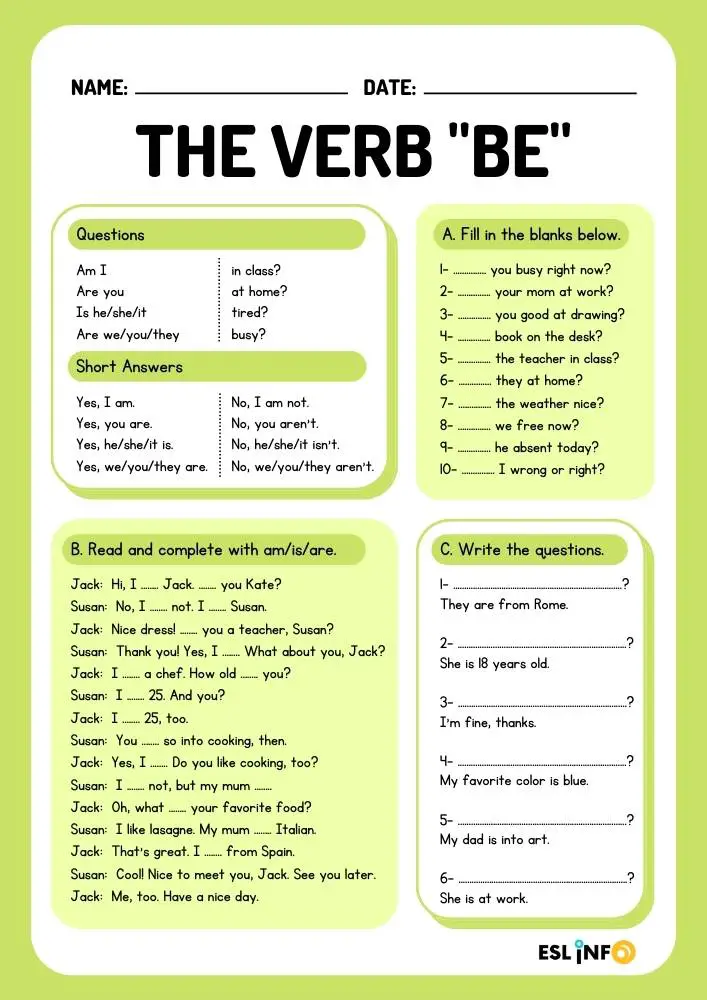 The Verb “Be”